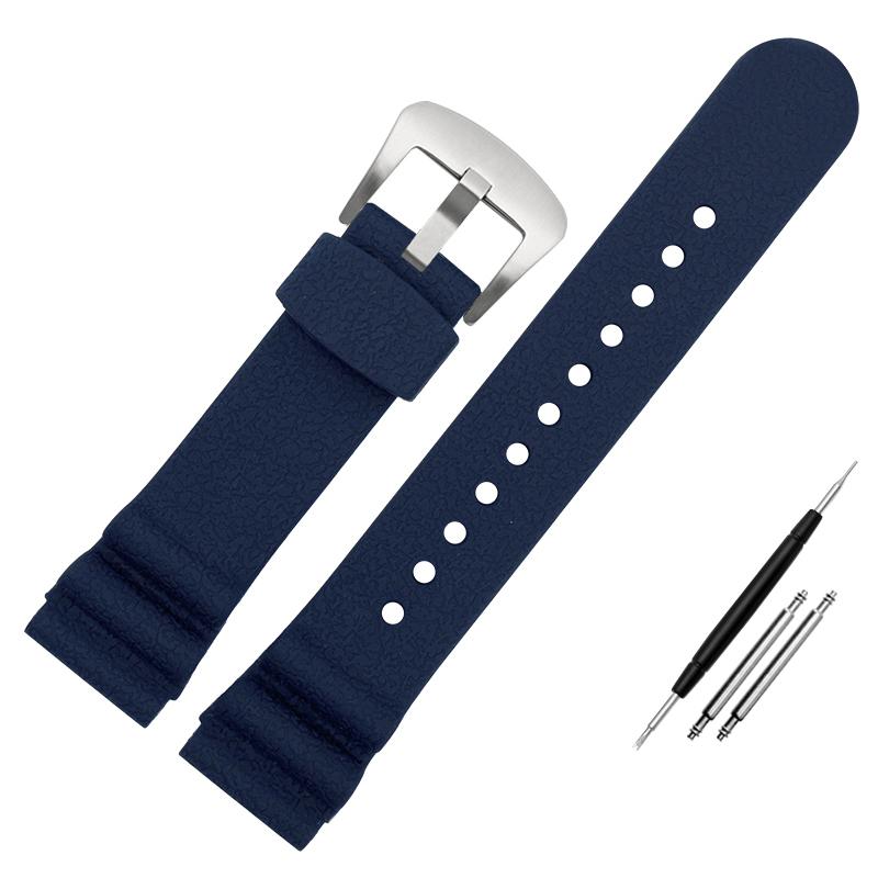 22mm Diving Rubber Strap for Seiko Watch SKX007 PROSPEX SRP777J1 No.5 Water Ghost Abalone Men Sport Silicone Watchband Bracelet