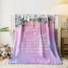 The Love of God Themed Flower Print Blanket  Printed Blanket for Living Room Bed Couch Lunch Break Soft Cozy Blanket for Friend's Festival Gift