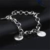 Hip-Hop Style Bracelet, Personality Charm And Agility, Hang Tag Imitation Silver Jewelry Bracelet, Men'S Cold Wind Hand Jewelry.