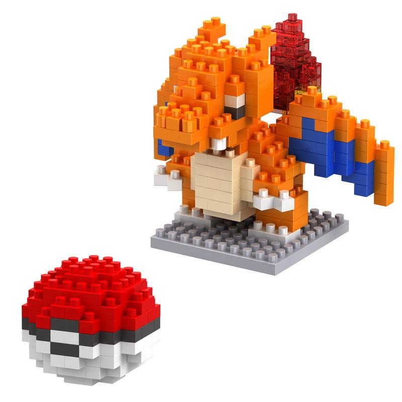 75 Style Building Blocks Assembly Anime Picachu Charizard Doll Blastoise Bulbasaur Gengar Bricks Figures Toy for Kid Gift