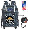 Anime Skull Print Large Capacity Backpack for Teens Students Casual Travel Daypack Lightweight Waterproof