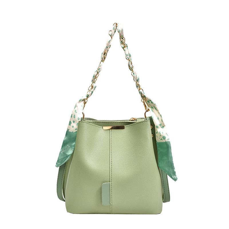 Fashion big bag 2025 new casual women's bag fashion messenger bag silk scarf portable bucket woman