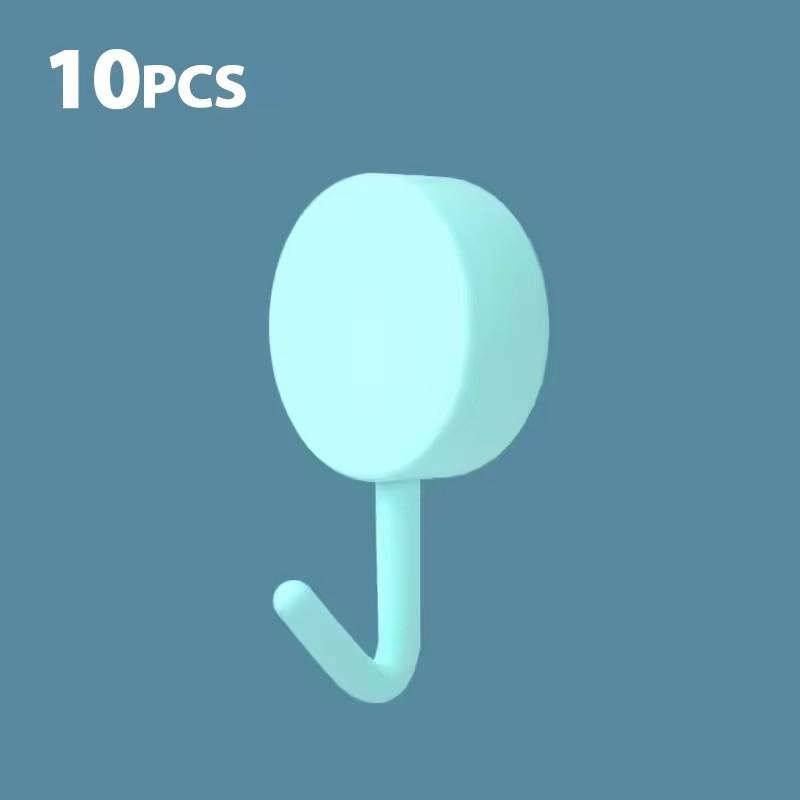 10/20/40PCS Self Adhesive Wall Hook Strong Without Drilling Coat Bag Bathroom Door Kitchen Towel Hooks Home Storage Accessories