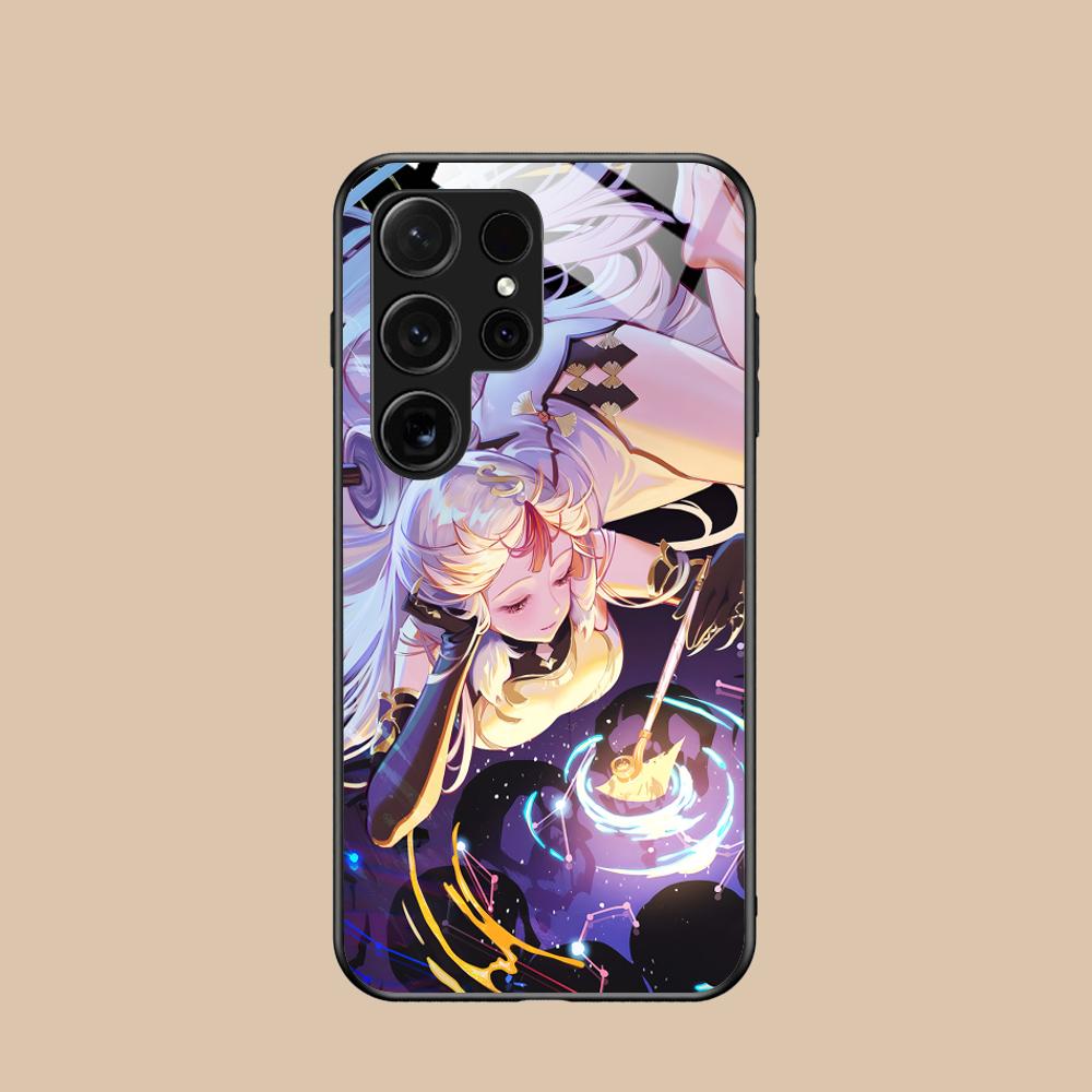 Game GI Ningguang Glass Mobile Phone Case for Samsung Galaxy S26 S25 S24 S23 S22 S21 S20 Note20 Plus FE Ultra Colorful Cover