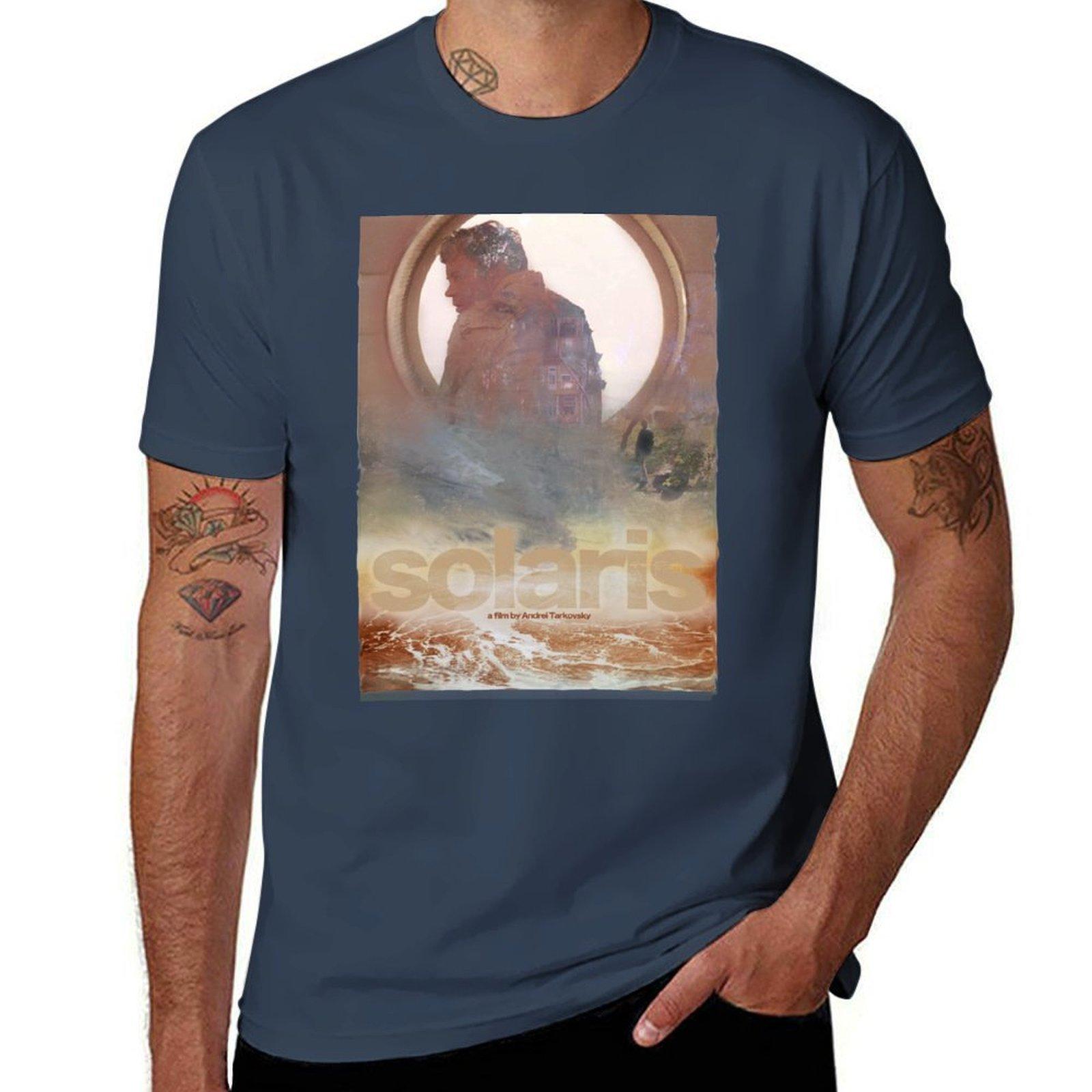 Solaris A Film By Andrei Tarkovsky Fan Art Poster Tshirt Fashion Print Casual Short Sleeve S