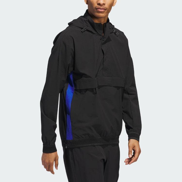 Adidas Adicross Anorak Pullover Color Block Golf Hoodie Jacke Herren Jacke Schwarz IS8898