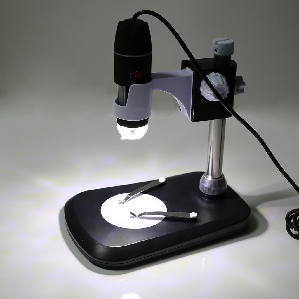 Upgraded Magnification Endoscope Usb Microscope Height Adjustment 40-1600X Inspection Tool 8 White Light LED Source
