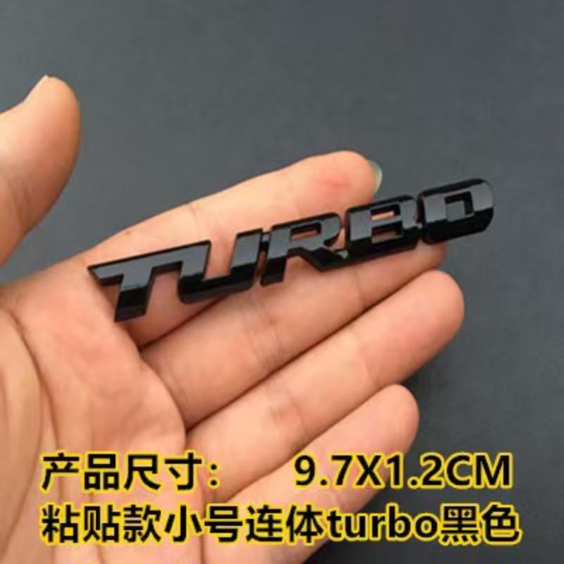 Metal Body Sticker Custom Car Modification Sticker Turbocharger Car Side Letter Mark TURBO Car Emblem