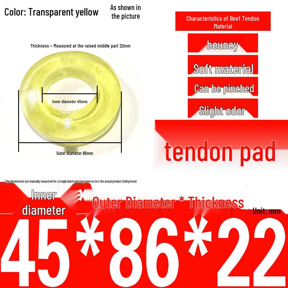 Polyurethane Shock-Absorbing Rubber Cushion with Backrest Pin and Elastic Sleeve