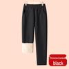 Fleece Pants for Middle-Aged & Elderly Women: Elastic Waist, High-Waisted, Straight-Leg, Loose Fit for Spring & Autumn Wear.
