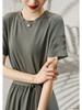 Vilaria Summer Short Long Round Ribbon Casual Women's Dress, Sleeve, Dress, Neck, Included, A-Line Flare, Flattering, Stylish, Beautiful,