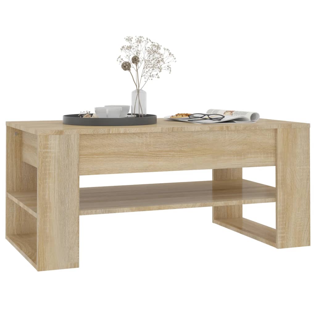  Coffee Table, Sonoma Oak 102x55x45 Cm, Wood-based Material