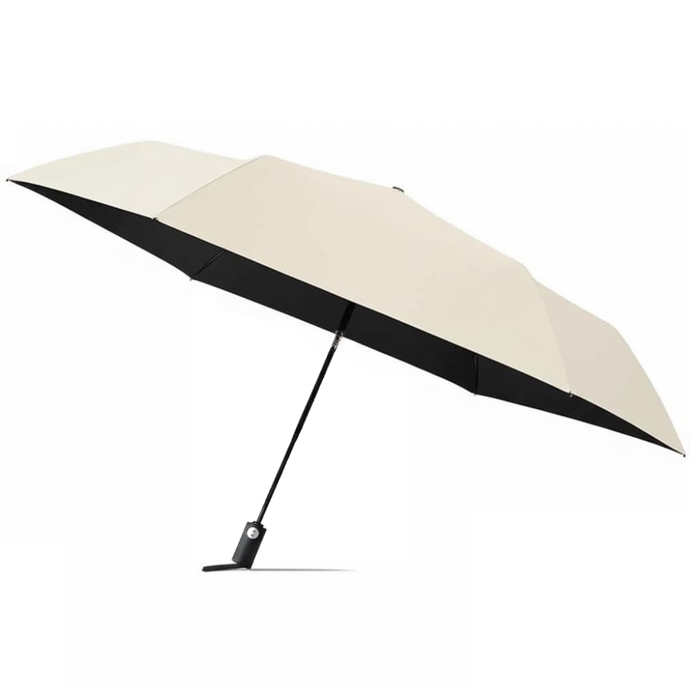 BELLA BEAUTE Folding Sun Automatic Available in 2 Large UV Heat and Light 6 Reinforced Slim Water Compact Storage Umbrella, Umbrella, Open/Close,
