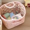 1PC Laundry Hamper Foldable Floral Design Lightweight Fabric Ins Style Miscellaneous Baskets Cute Storage Basket Sweet 32x26x25cm