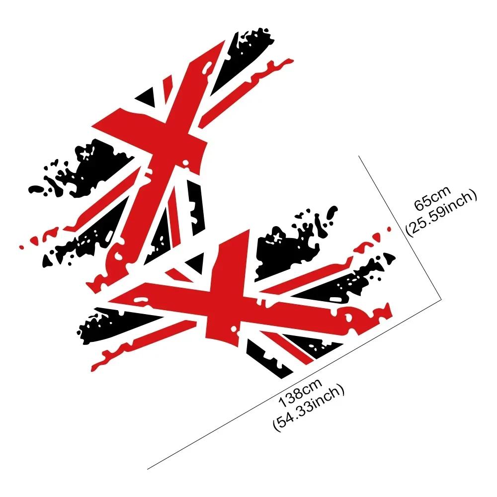 Car Body Side Sticker Splash Union Jack Flag Decor Decal Universal For MINI Cooper S One Countryman F54 F55 F56 R55 R56 R60