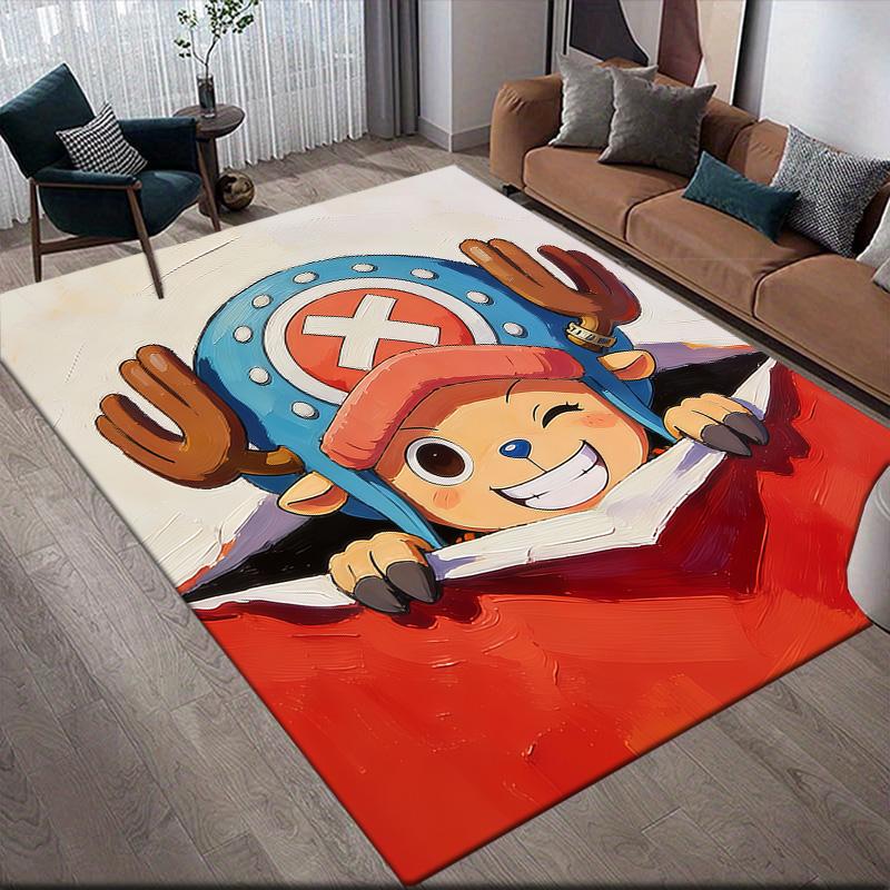 

One Piece Chopper Collection Anti-Slip Floor Mat, Rectangular Carpet for Home Sofa & Game Room 60x90cm