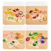 Wooden Play House Simulation Food Fruit Cutting Le Children'S Vegetables Cutting Watch Kindergarten Baby Early Education Toys