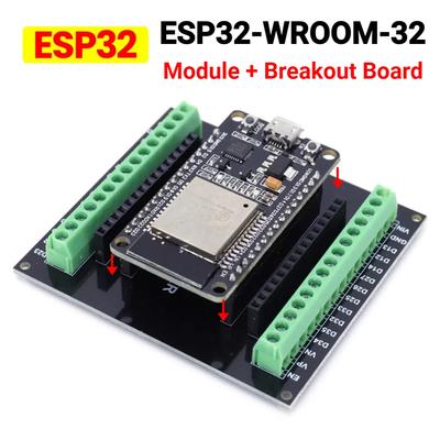 ESP32 Development Board WiFi+Bluetooth Module Dual Core NodeMCU-32S ESP32-WROOM-32D 32U 30Pin Board Ultra-Low Power Consumption