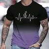 T-shirt Fashion Simple Fashion Pattern 3D Printed Round Neck Casual T-shirt