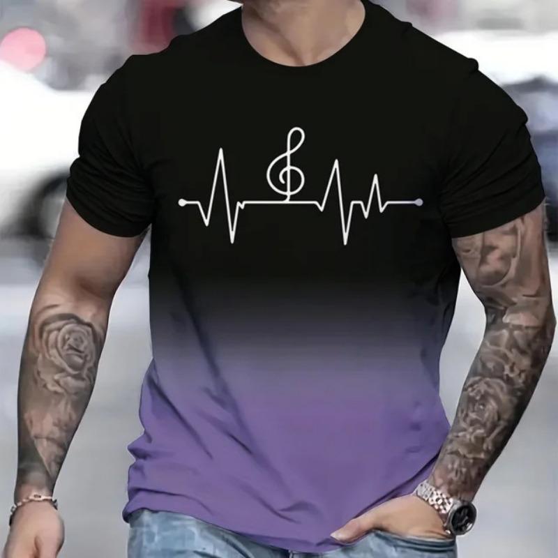 T-shirt Fashion Simple Fashion Pattern 3D Printed Round Neck Casual T-shirt