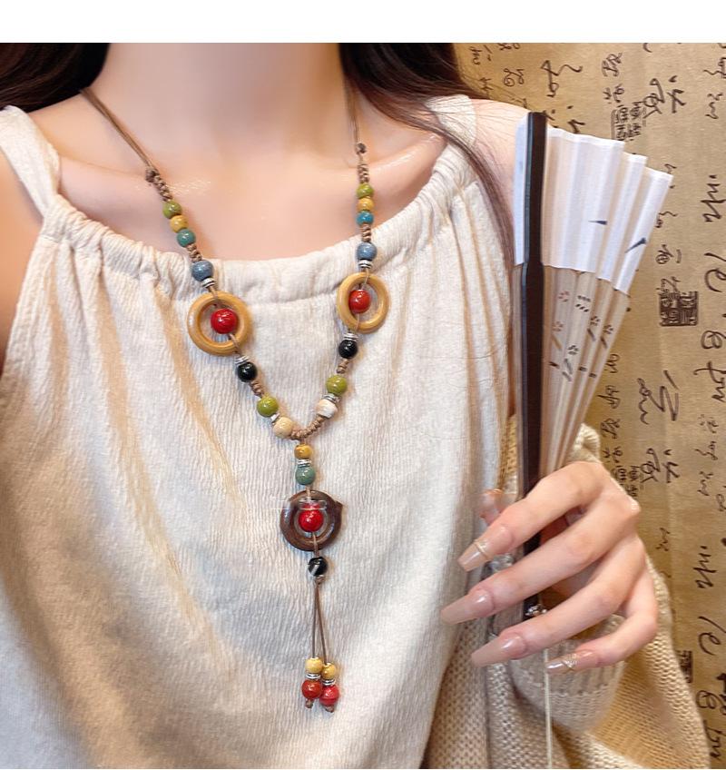 Bohemian Coffee Vintage Tassel Necklace, Ethnic Butterfly Pendant, 2025 Sweater Chain.