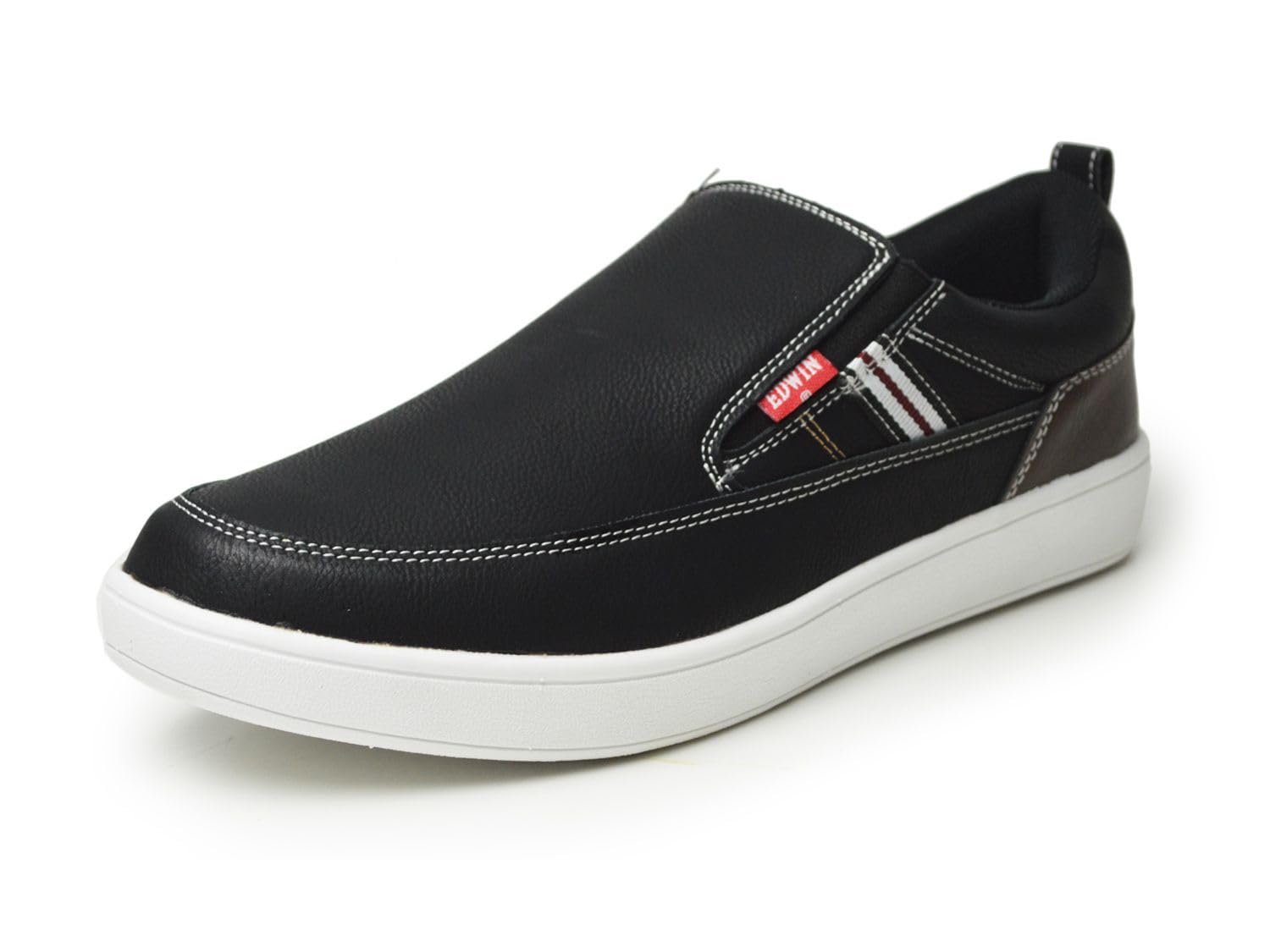 

Side Cup [Edwin] Men s Slip-on Sneakers, Lightweight, Casual, Low-Cut, Gore, Insole, Non-Slip, Men s Shoes, ed7050, Black, 25.5cm чорний