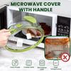 Microwave Splatter Cover with Water Steamer Handle Plastic Dish Bowl Plate Serving Lid