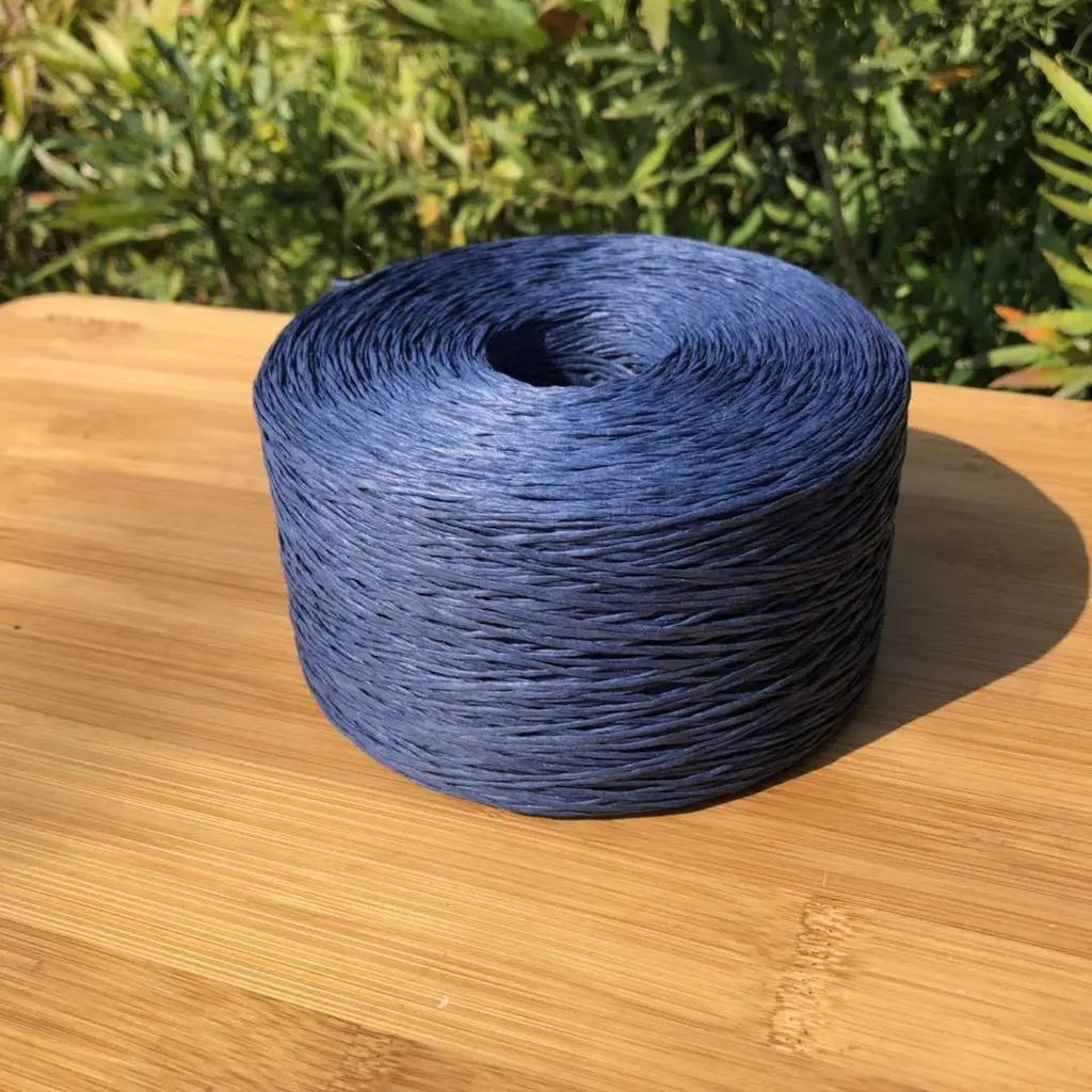 250g Fine Flat Raffia Yarn Wearable Soft Cotton Straw Thread for Hand Knitting Hats Handbags Summer Beach Craft Diy