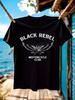 Rebel Motorcycle Club Graphic Tshirt BLACK REBEL MOTORCYC...