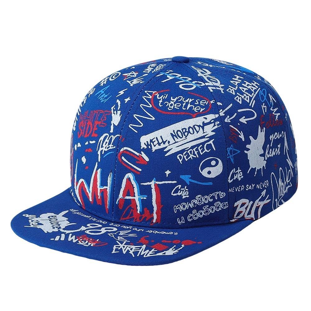 Casual Hip Hop Baseball Cap Letter Graffiti Print Sun Hat Outdoor Breathable Snapback Hat for Men Women