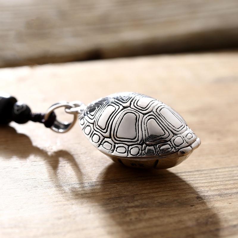 Retro Rich Turtle Shell Pendant, Trendy Men's Turtle Shell Can Be Opened Pendant with Rope Accessories