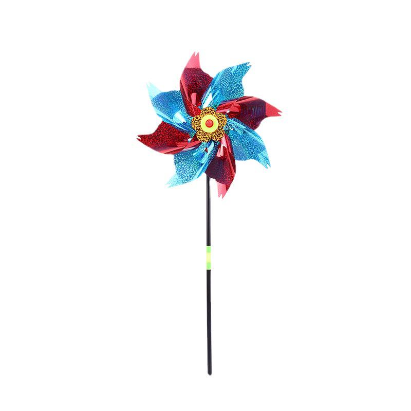 Eight Sequined Laser-Colored Bird Repellent Pinwheels for Farmland