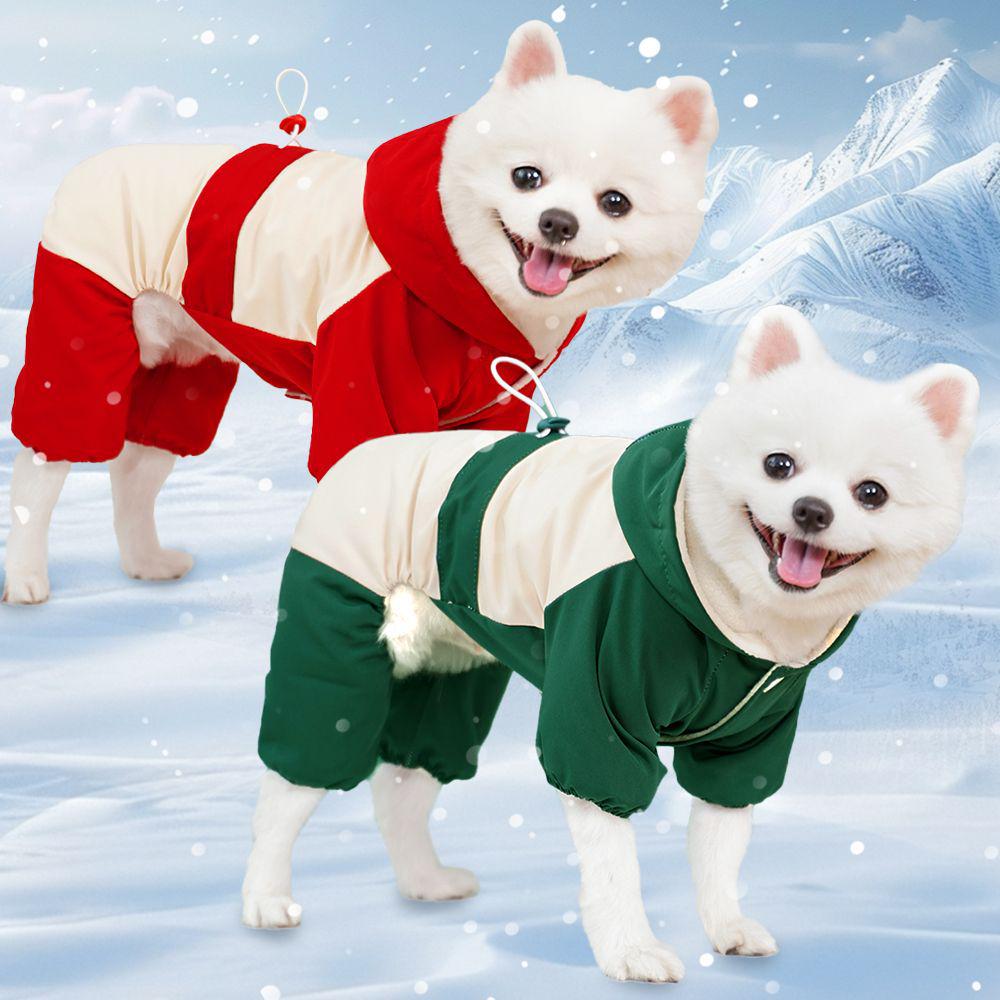 Waterproof Outdoor Suit for Small & Medium Dogs: Autumn/Winter Pet Clothing with Leash Accessories