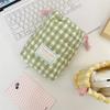 Plaid Drawstring Wallet Anti-fall Makeup Lipstick Storage Bag Camera Storage Bag  for Travel