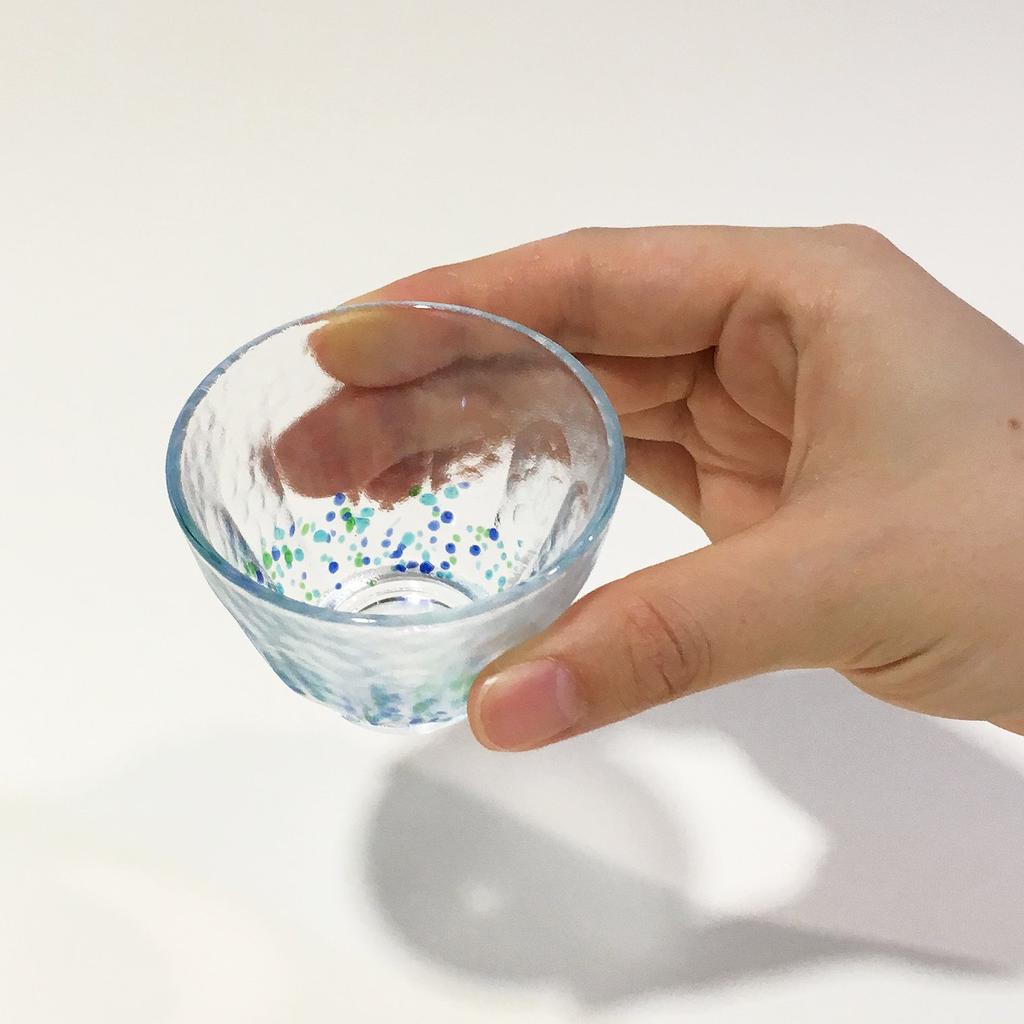 Aderia (ADERIA) Shonai Craft Sake Cups, 60ml, Hana Tsuduri Design, Set of 6, Crystal Glass, Made in Japan, F-70091