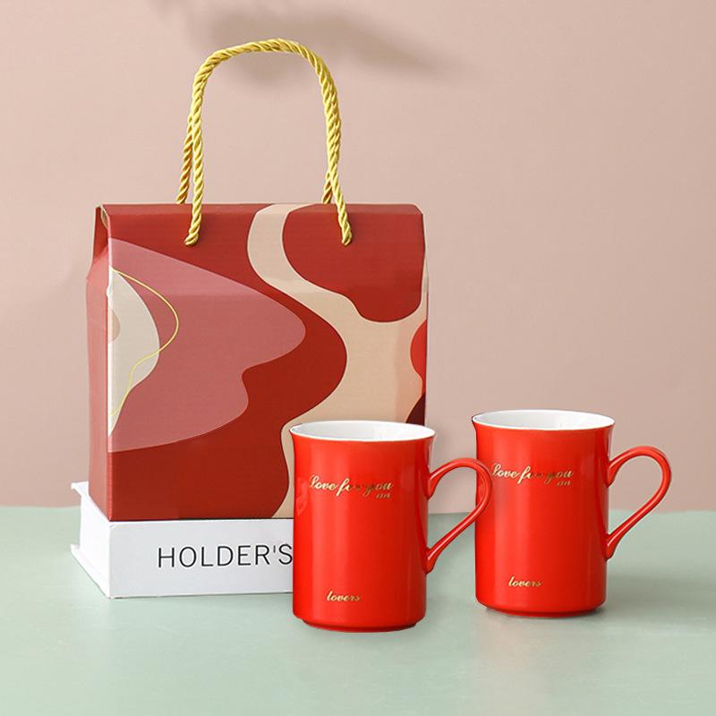 Exquisite ceramic cups, mugs, couples' cup sets, festive gifts, souvenirs, and store entry gifts
