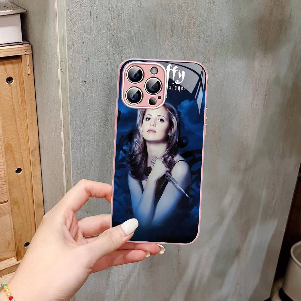 B-Buffy The Vampire Slayer Tempered Glass For Iphone 14 13 12 11 Pro Mini XS MAX 14Plus X XS XR Fundas