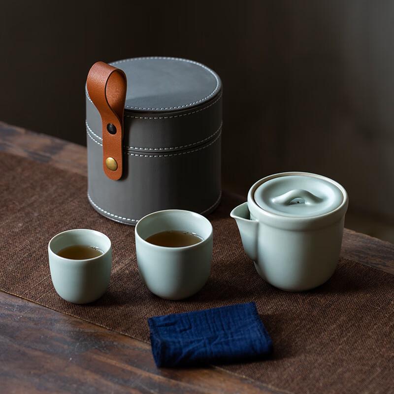 

RUDAO Ru Ware Portable Tea Set, 1 Pot 2 Cups