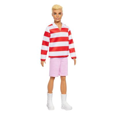 Barbie Ken Fashionista Striped Shirt Doll House Pretend Play Barbie Doll Ages Red HYV01 Dress-Up 3+