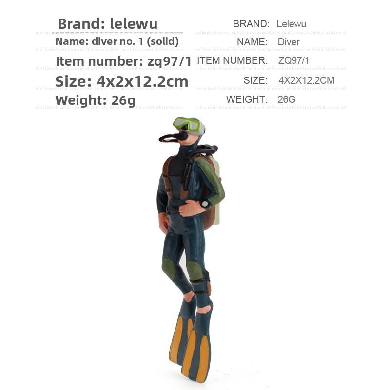 Simulated Diver Veterinarian Farmer Worker Postal Worker Toy Model Ornament For Collectors And Play
