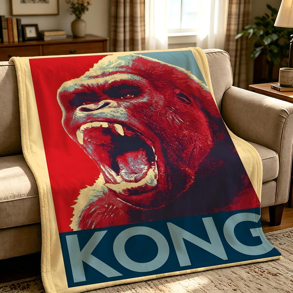 movie K-King Kong-g Throw Thick Comfort Flannel Quilt, Multi-scene Use Indoor Outdoor Daily Nap