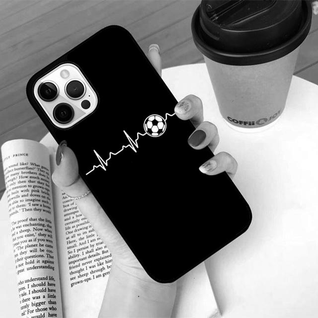 Soccer Heartbeat phone Case Cover For iPhone 17 Air 16 15 14 Plus Apple 11 12 13 Pro Max coque