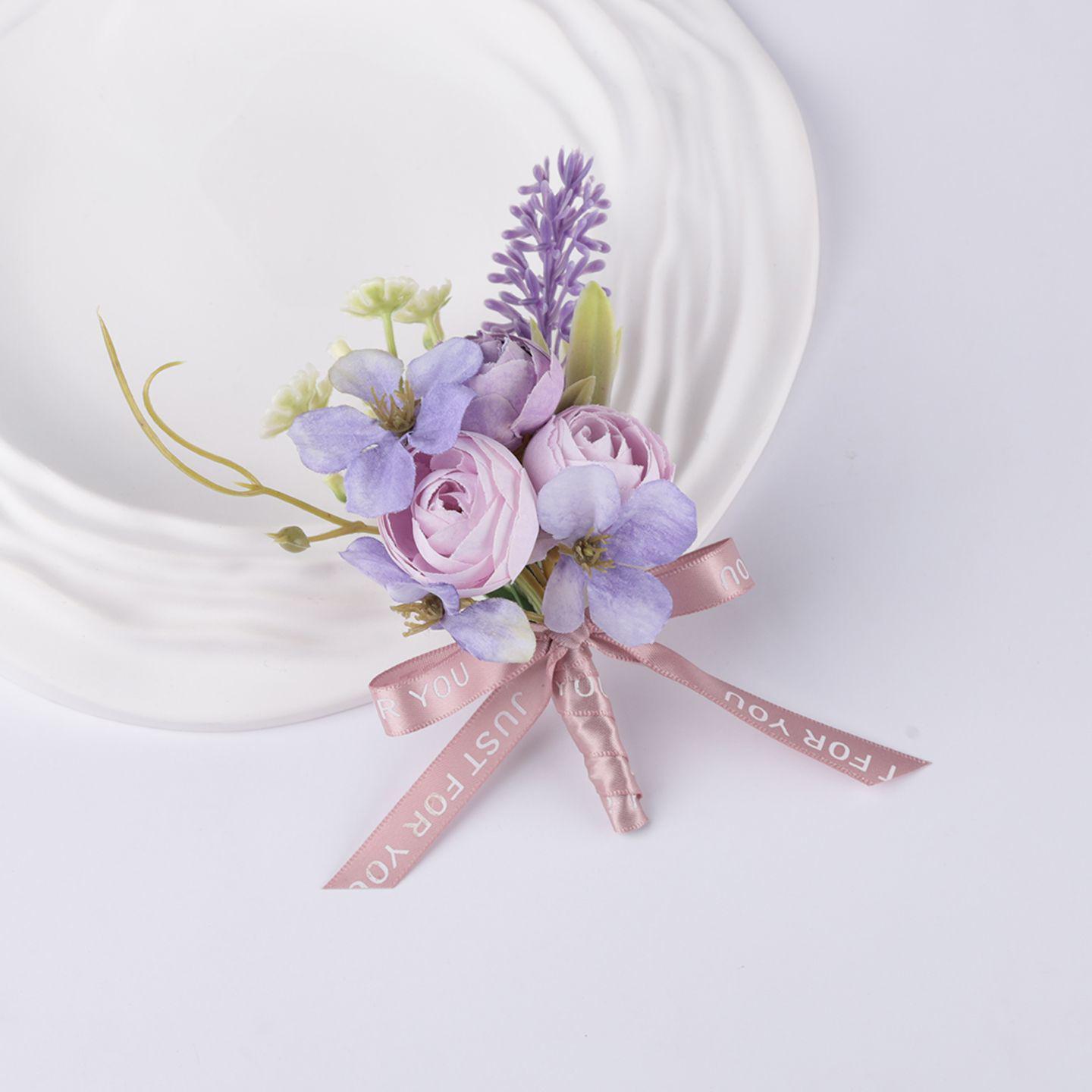 Свадебный набор бутоньерок в стиле Мори для невесты, жениха, родителей, шаферов, подружек невесты и гостей.