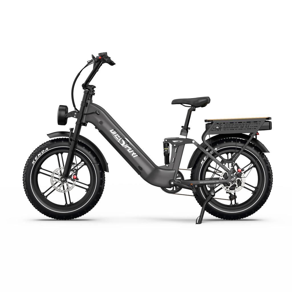 ONESPORT OT08 Pro Vélo Électrique 500W, Double Batterie 48V 18Ah, 190km Autonomie, Freins Hydrauliques & Pneus 20x4"