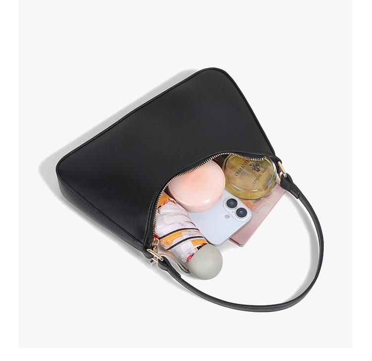 Nische 2025 Retro Damen Vielseitige Einfarbige Achseltasche mit Kette