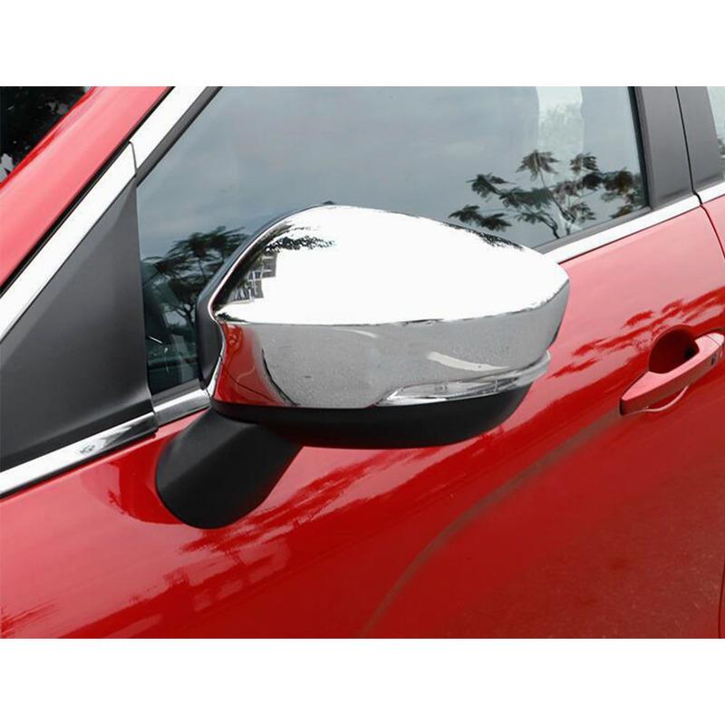 For Mitsubishi Eclipse Cross 2017 2018     Car Eyebrow Back Rear View Side Glass Mirror Cover Trim Frame Stick