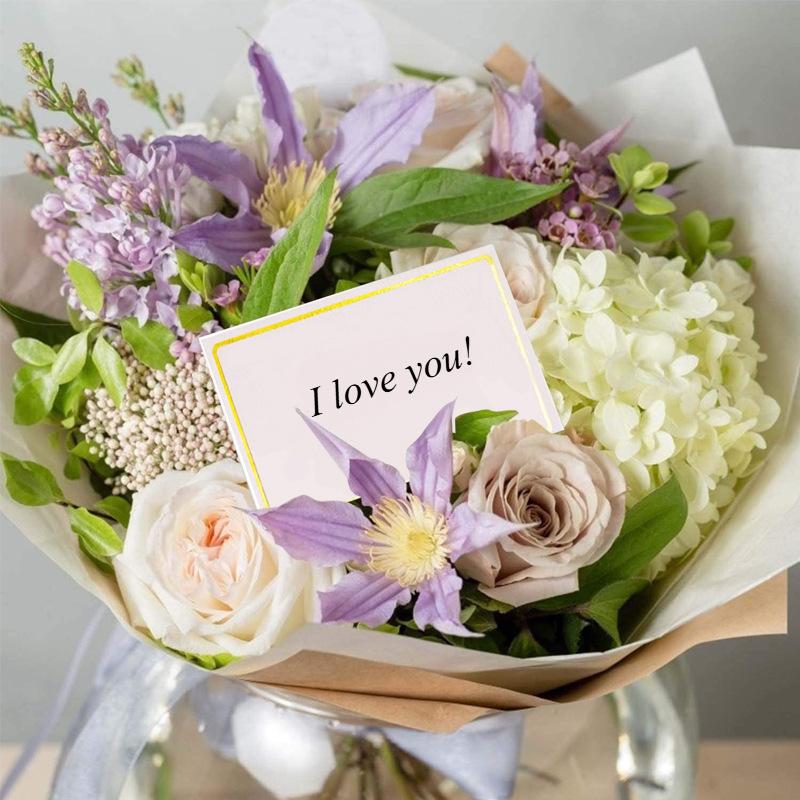 50/100pcs Gold Foil Table Card Wedding Name Guest Card, Seat Name Card Bouquet Gift Cardboard Cards Fo Multipurpose