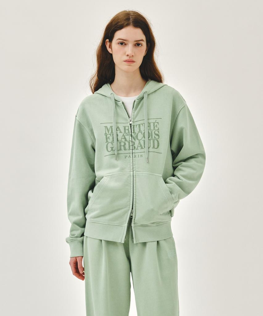 Marith + Franois Girbaud Classic Logo Dyeing Hoodie Zipup Mint
