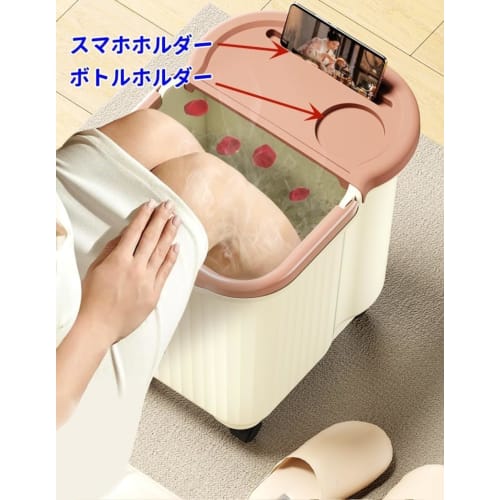 Kbelík na koupel nohou, Koupel nohou, Namáčení lýtek, Hluboký umyvadlo na mytí nohou, Ohřívač kolen a lýtek, s otočnými kolečky, Válečky, Masáž, Silný, Domácí zdravá koupel nohou