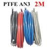 2M AN3 Motorcycle Braided Stainless Steel Nylon Brake Line Hose Fluid Hydraulic Hose Ptfe Brake Line Gas Oil Fuel Tube Pipe